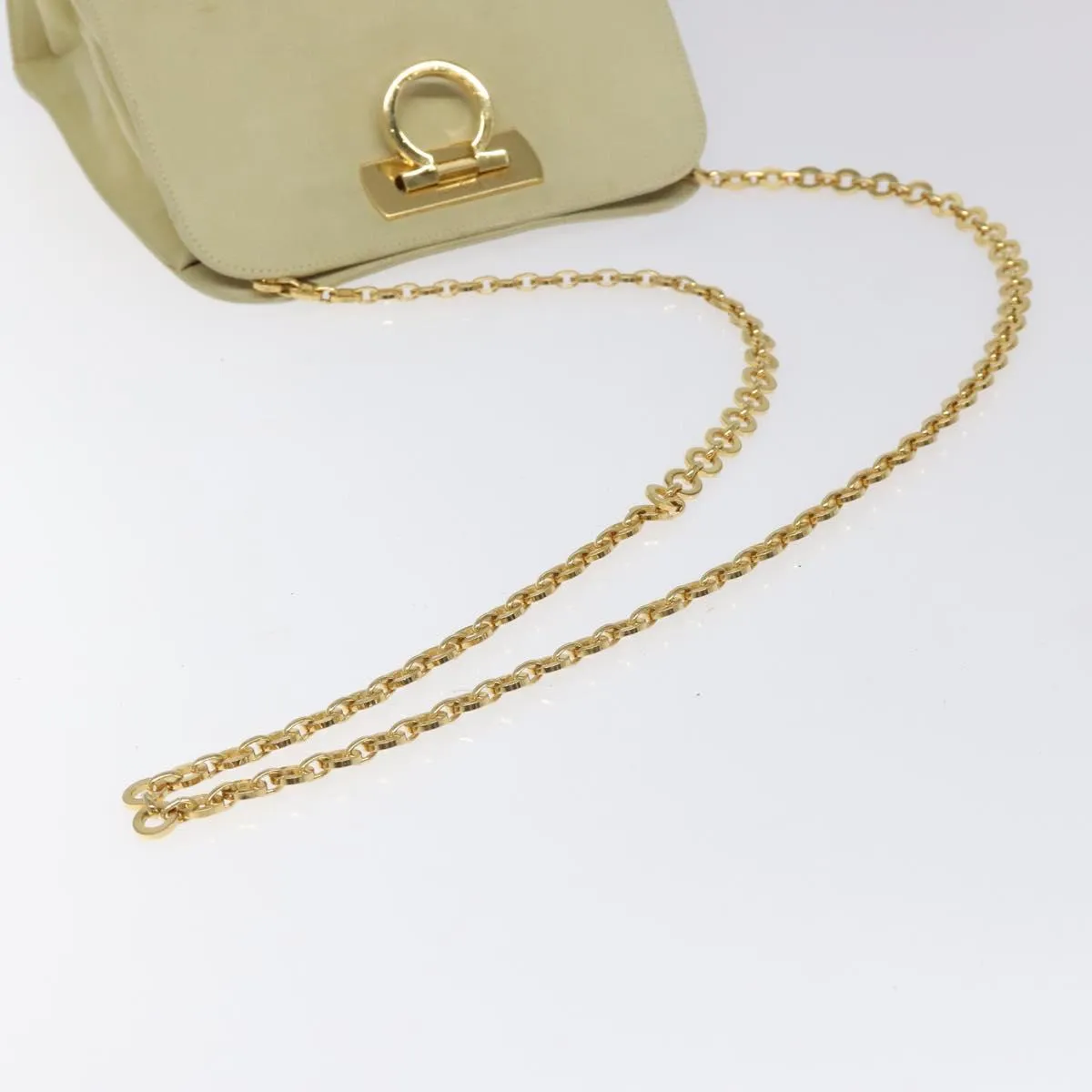 Salvatore Ferragamo Gancini Suede Shoulder Bag (Pre-Owned)