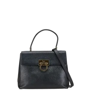 Salvatore Ferragamo Leather Handbag Shoulder Bag (Pre-Owned)