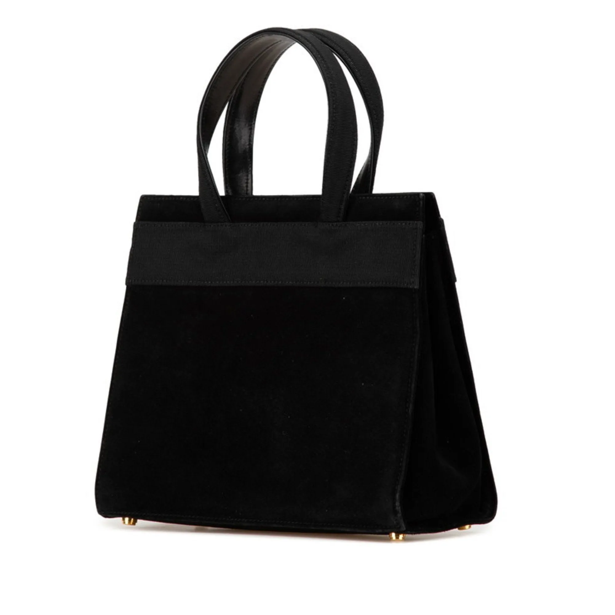 Salvatore Ferragamo Suede Handbag Shoulder Bag (Pre-Owned)