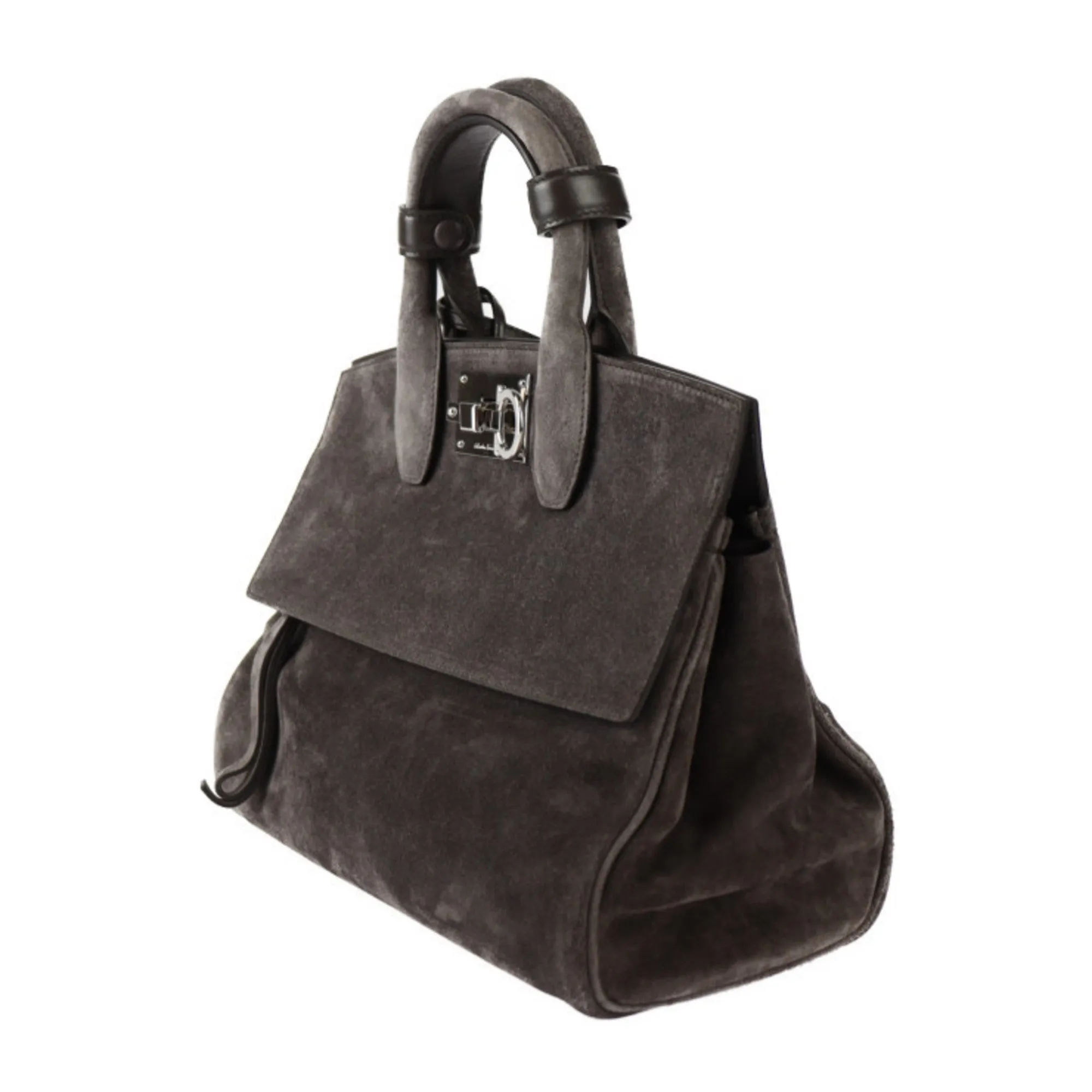 Salvatore Ferragamo  Suede Handbag Shoulder Bag (Pre-Owned)