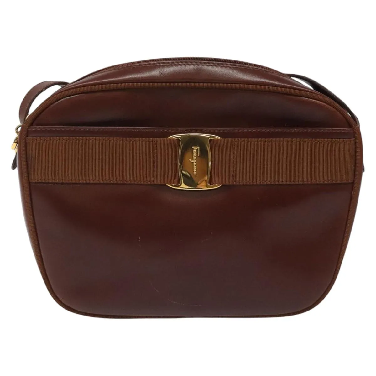 Salvatore Ferragamo Vara Leather Shoulder Bag (Pre-Owned)