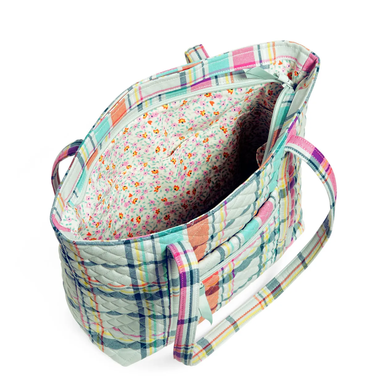 Small Vera Tote - Pastel Plaid