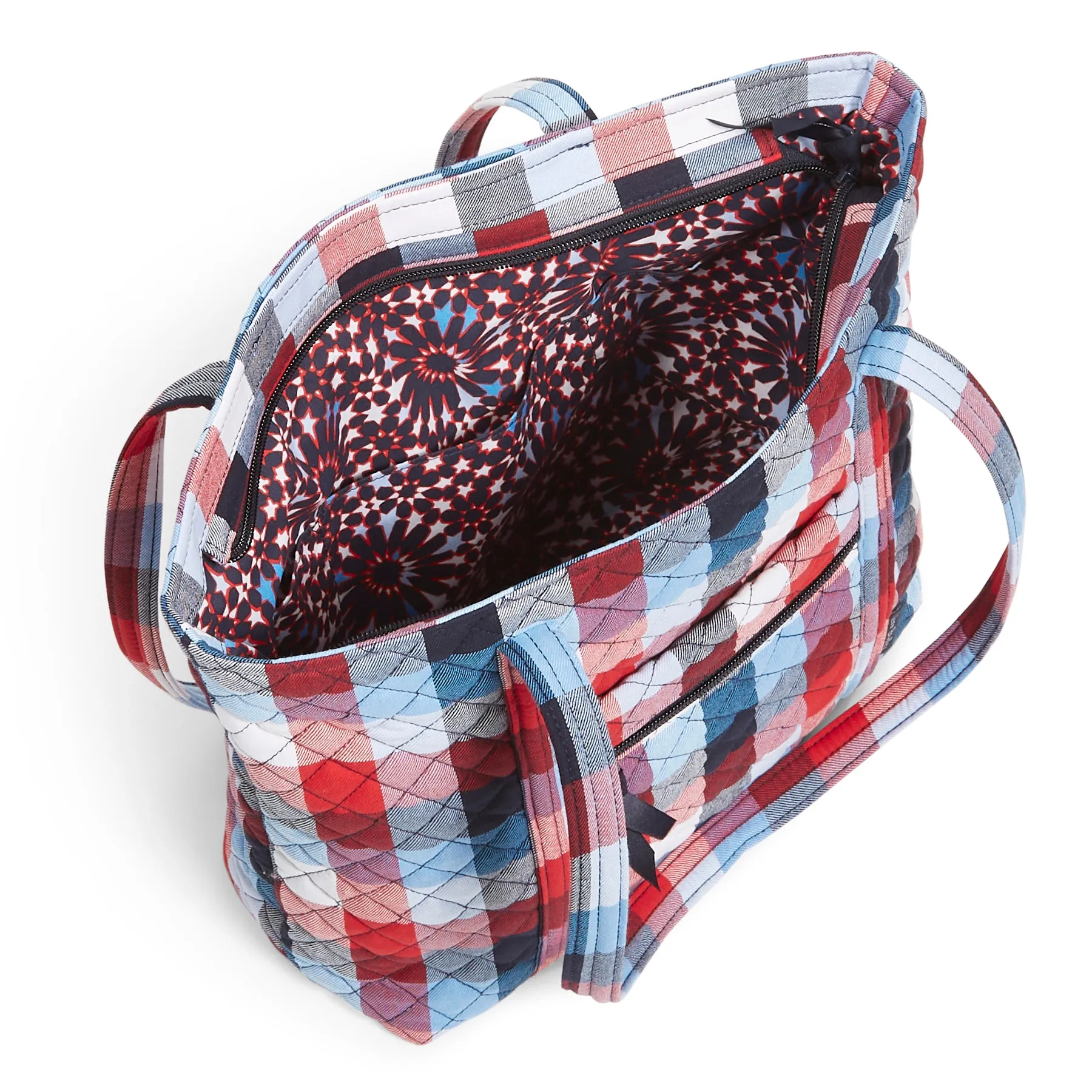 Small Vera Tote - Patriotic Plaid