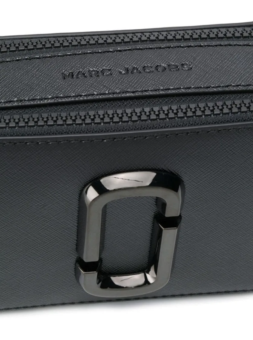 Snapshot' Black Shoulder Bag With Metal Logo