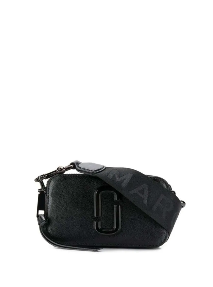 Snapshot' Black Shoulder Bag With Metal Logo