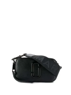 Snapshot' Black Shoulder Bag With Metal Logo