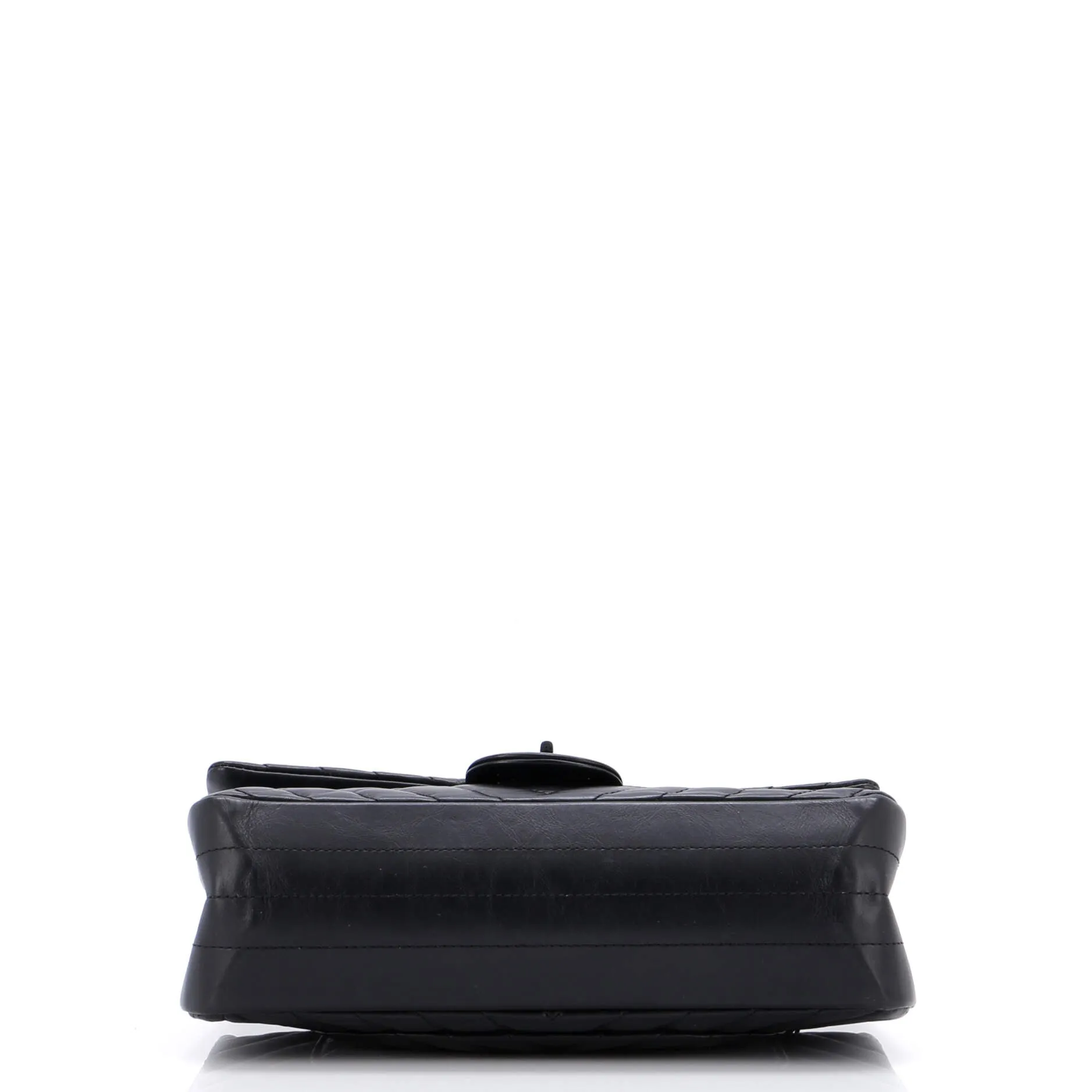 So Black Reissue 2.55 Flap Bag Chevron Aged Calfskin 225