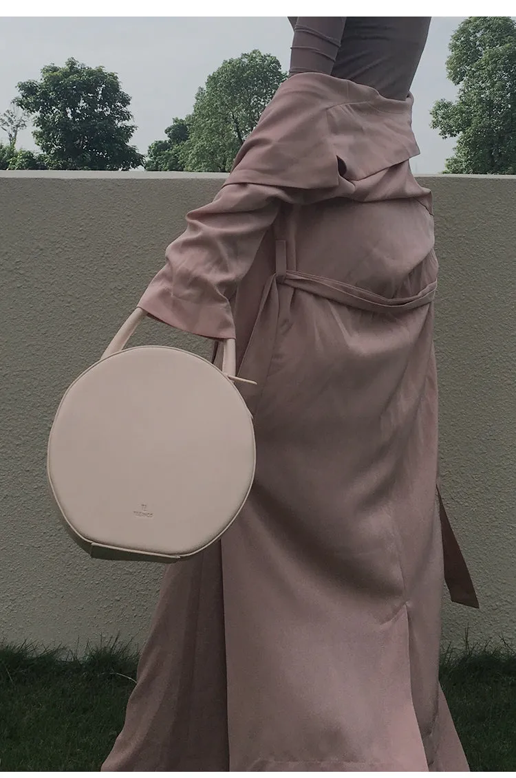 Stylish LEATHER WOMENs Circle Handbags SHOULDER BAG Purse FOR WOMEN