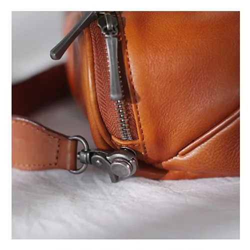 Stylish Womens Black Leather Small Satchel Shoulder Bag Zipper Square Crossbody Bag