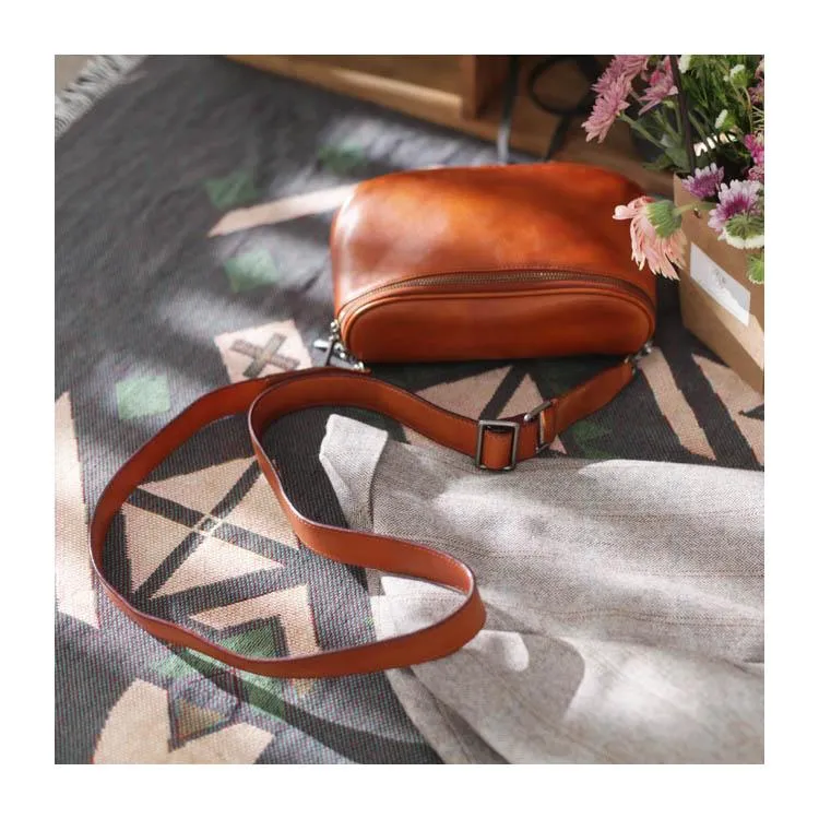 Stylish Womens Black Leather Small Satchel Shoulder Bag Zipper Square Crossbody Bag