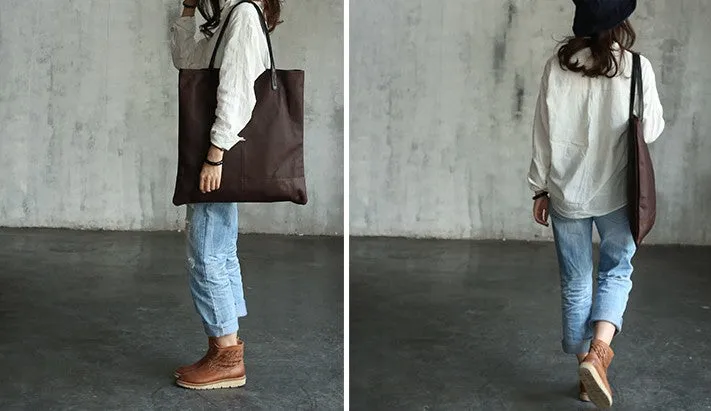 Stylish WOMENs LEATHER Large Tote Bag Handmade Tote Shoulder Purse FOR WOMEN