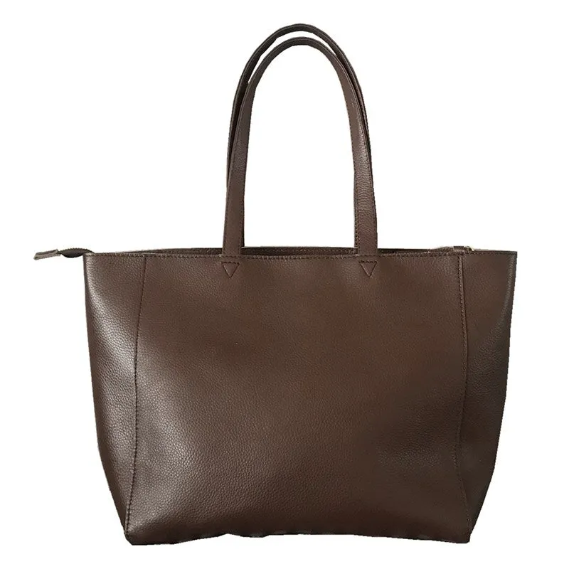 Stylish Womens Pink Leather Tote Bag Shoulder Tote Bag Pink Tote Purse For Women