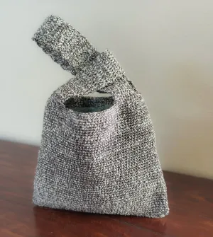 Therese Handwoven Bag -Grey/Silver