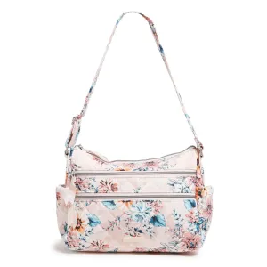 Triple Zip Shoulder Bag - Peach Blossom Bouquet