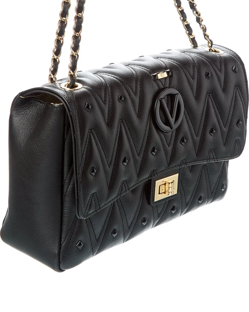 Valentino by Mario Valentino Posh Diamond Leather Shoulder Bag