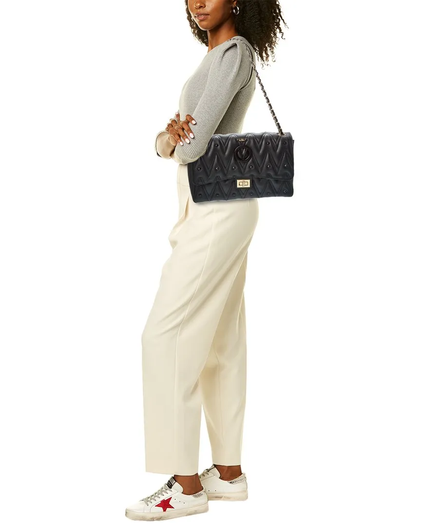 Valentino by Mario Valentino Posh Diamond Leather Shoulder Bag