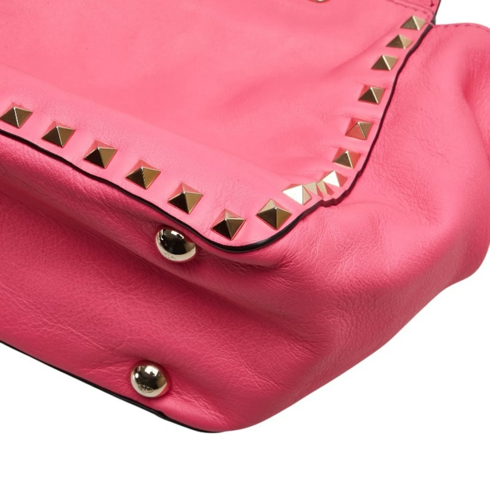 Valentino Leather Handbag Shoulder Bag (Pre-Owned)