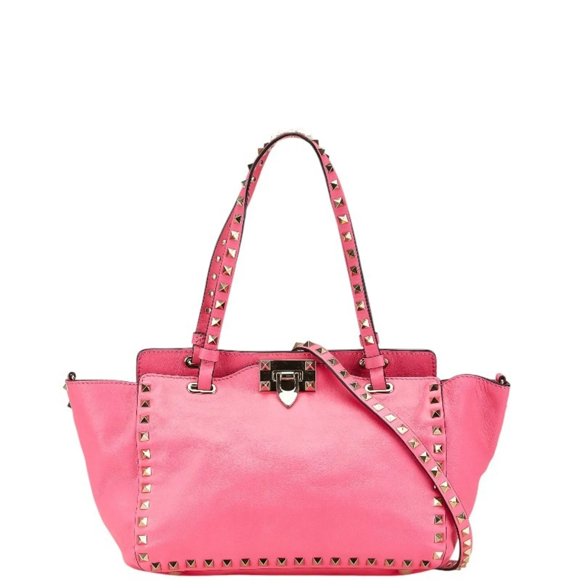 Valentino Leather Handbag Shoulder Bag (Pre-Owned)