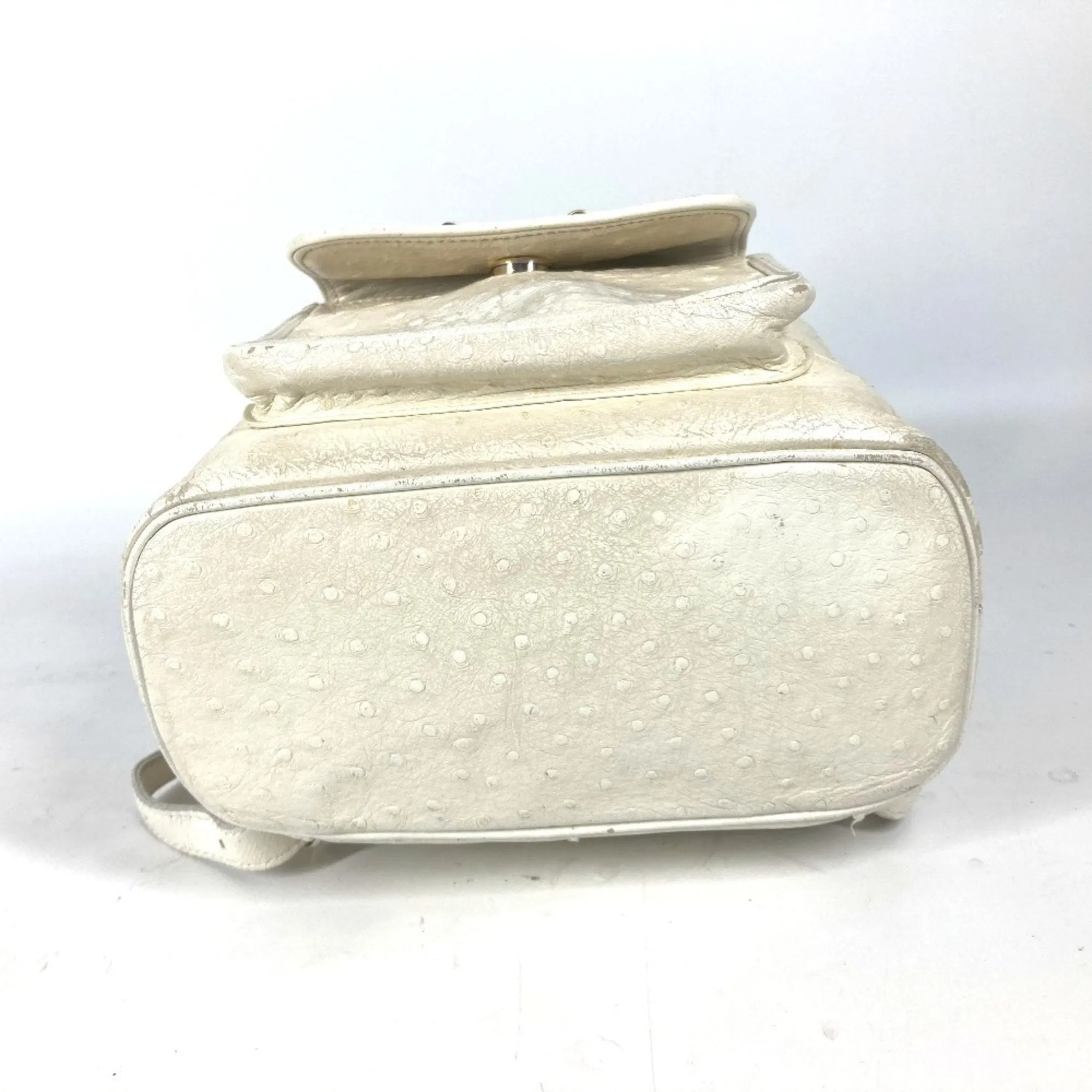 Versace  ivory Leather Backpack (Pre-Owned)