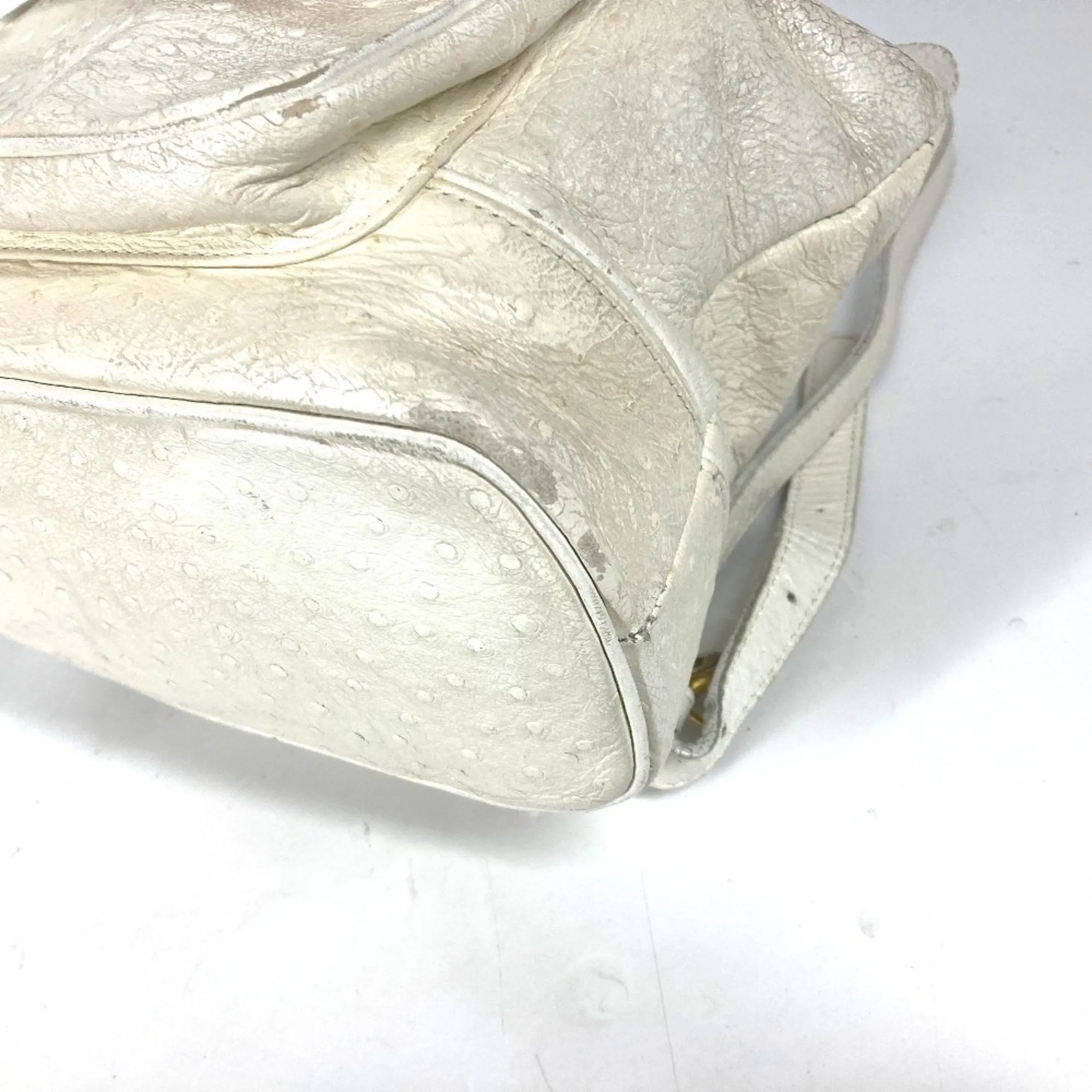Versace  ivory Leather Backpack (Pre-Owned)