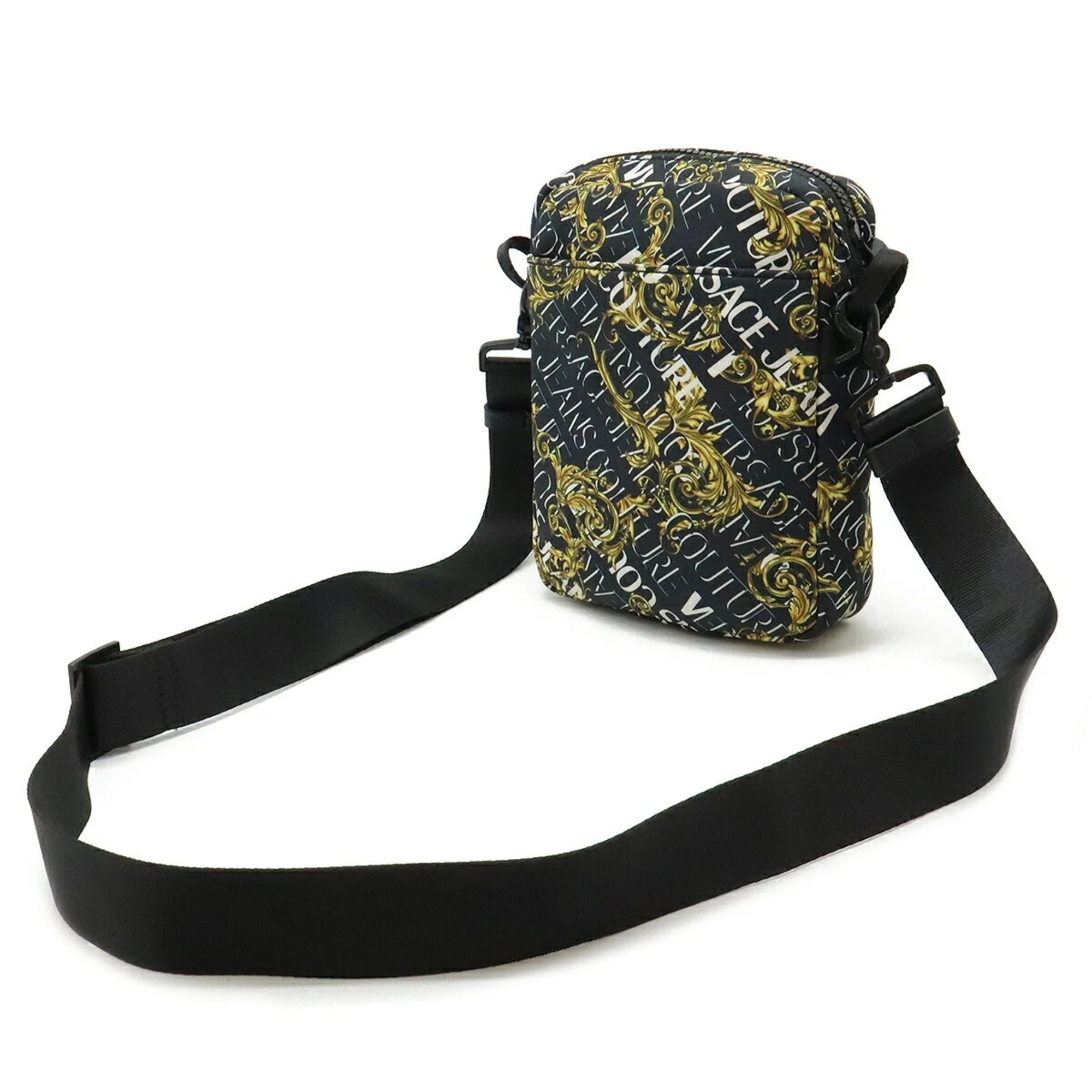 Versace yellow Nylon Leather Pochette Shoulder Bag (Pre-Owned)