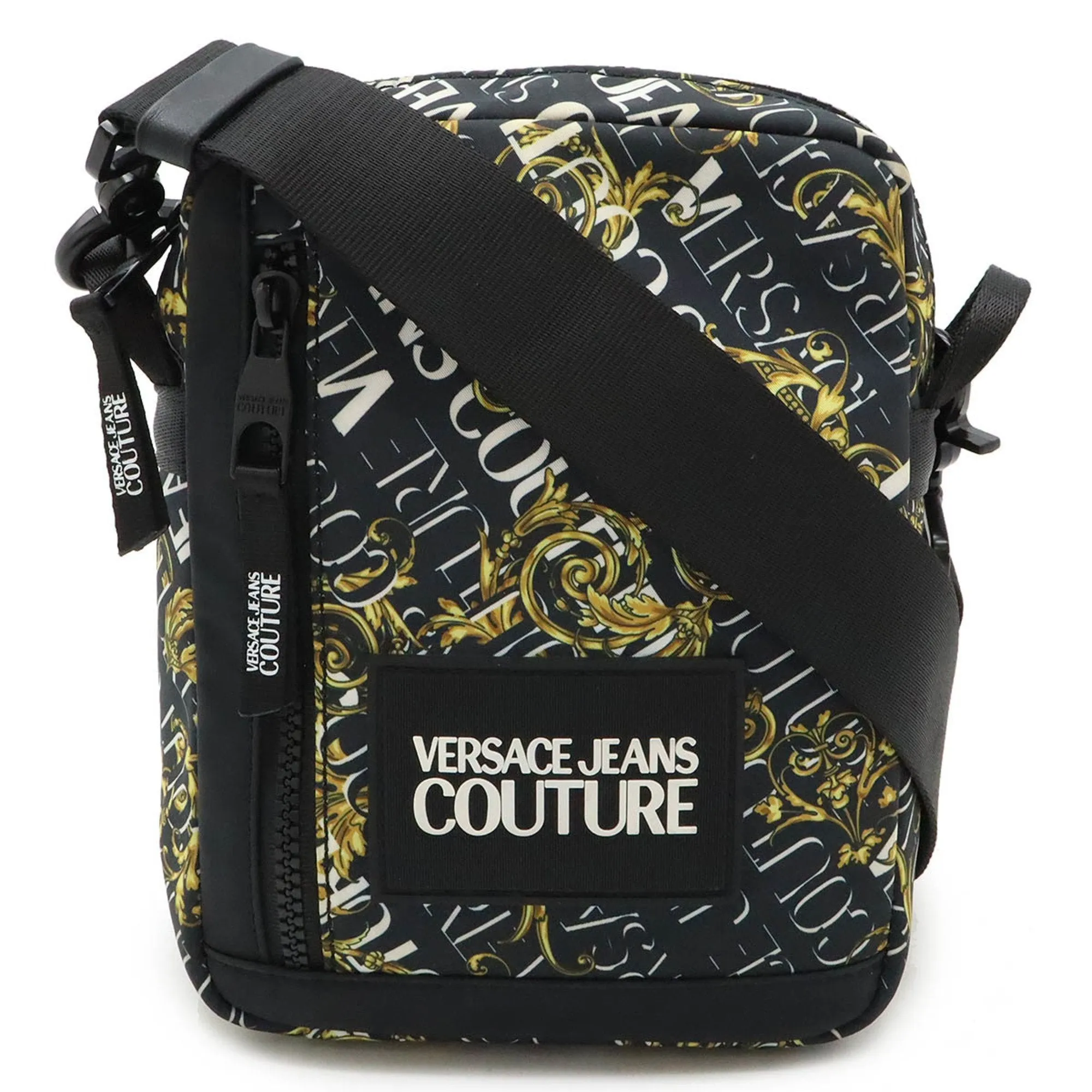 Versace yellow Nylon Leather Pochette Shoulder Bag (Pre-Owned)