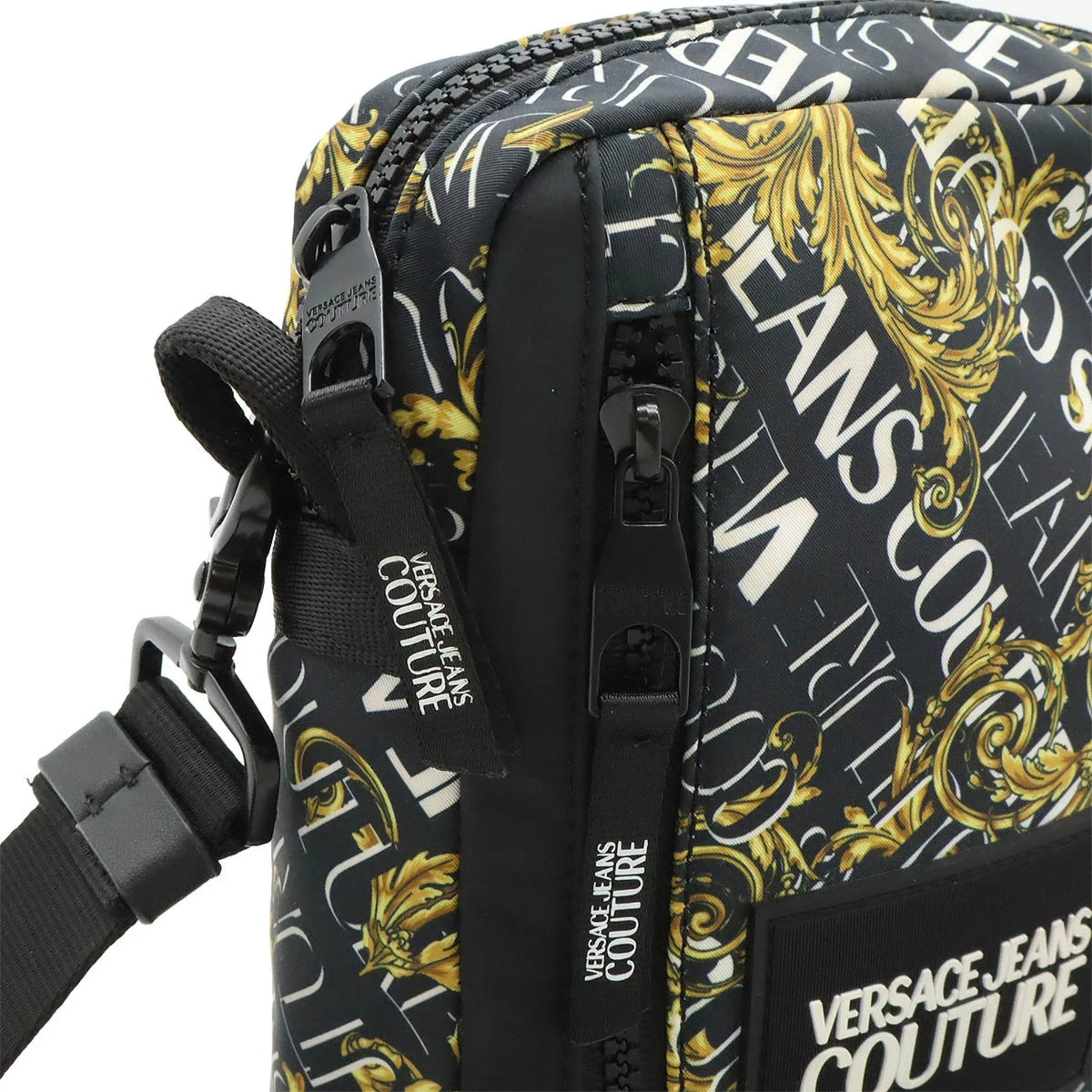 Versace yellow Nylon Leather Pochette Shoulder Bag (Pre-Owned)