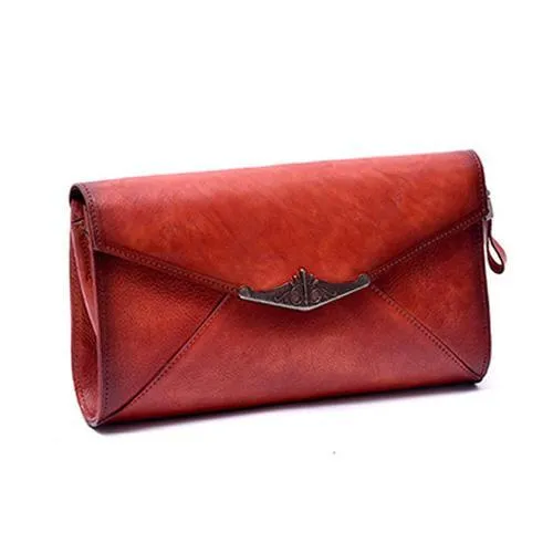 Vintage Black Leather Wallet Womens Clutch Wallet With Strap Purse Green Shoulder Bag