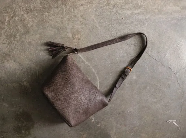 Vintage LEATHER WOMEN Bucket Shoulder Purse SHOULDER BAG Purse FOR WOMEN