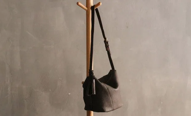 Vintage LEATHER WOMEN Bucket Shoulder Purse SHOULDER BAG Purse FOR WOMEN