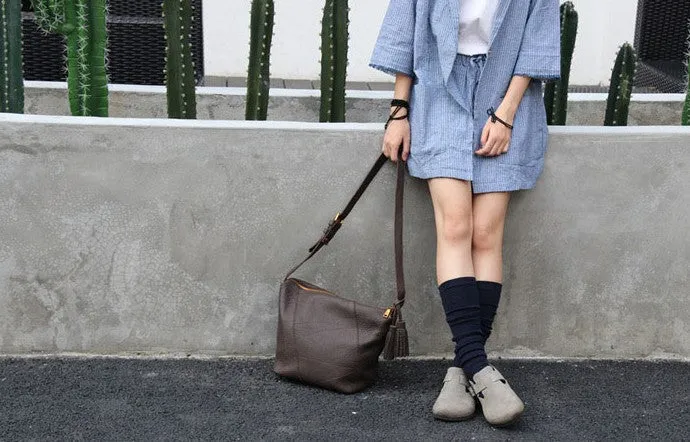 Vintage LEATHER WOMEN Bucket Shoulder Purse SHOULDER BAG Purse FOR WOMEN