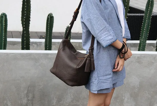 Vintage LEATHER WOMEN Bucket Shoulder Purse SHOULDER BAG Purse FOR WOMEN