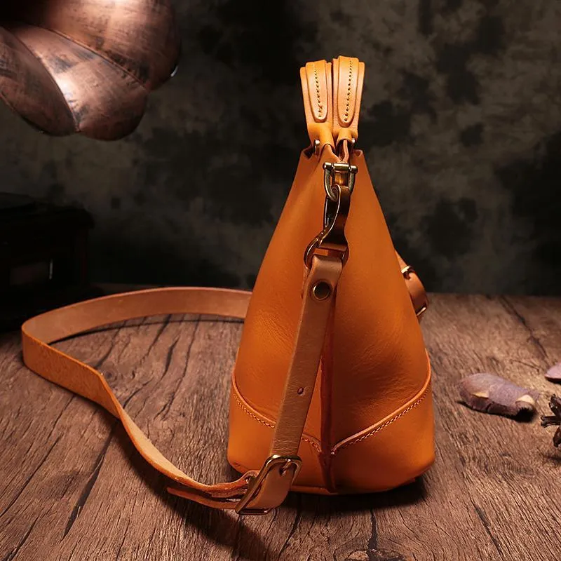 Vintage Womens Brown Leather Tote Purse 12" Shoulder Green Tote Handbags Bags for Ladies