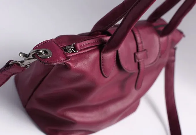 Vintage WOMENs LEATHER Work Handbag Shoulder Bag Handbag Purse FOR WOMEN