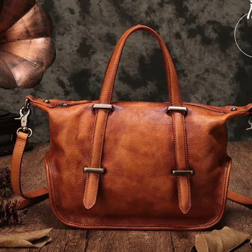Vintage Womens Purple Leather Handbag Purse Shoulder Handbags Crossbody Bags for Ladies