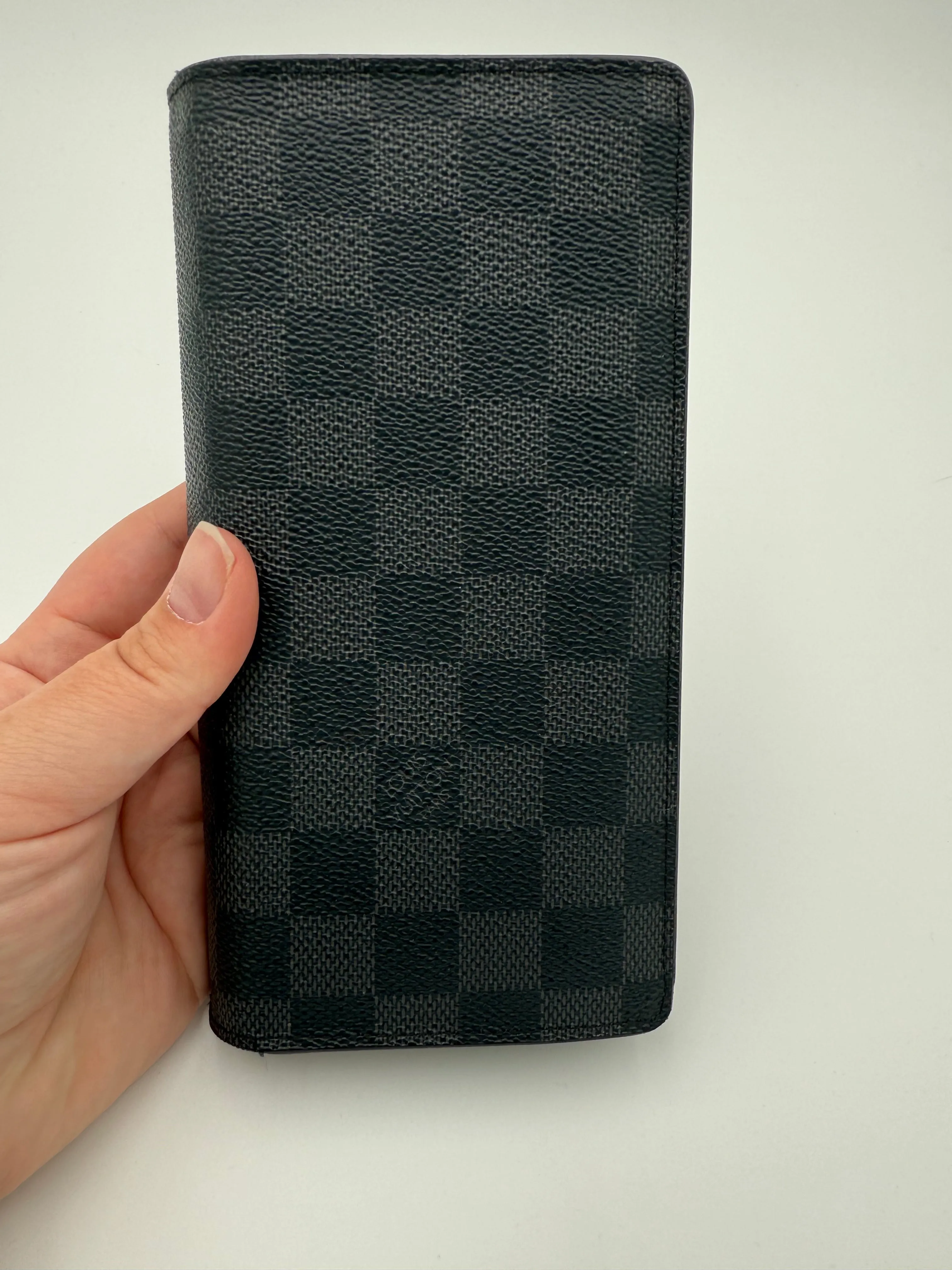 Wallet Luxury Designer By Louis Vuitton In Black & Grey, Size:Large