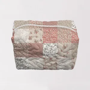 Waverly Patchwork Rose Quilted Large Makeup Bag