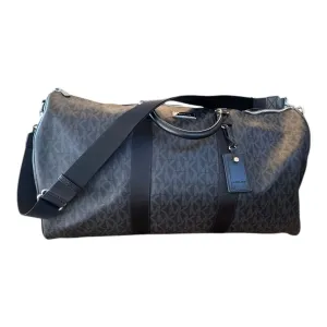 Weekender Duffle Designer By Michael Kors In Black & Grey, Size:Large