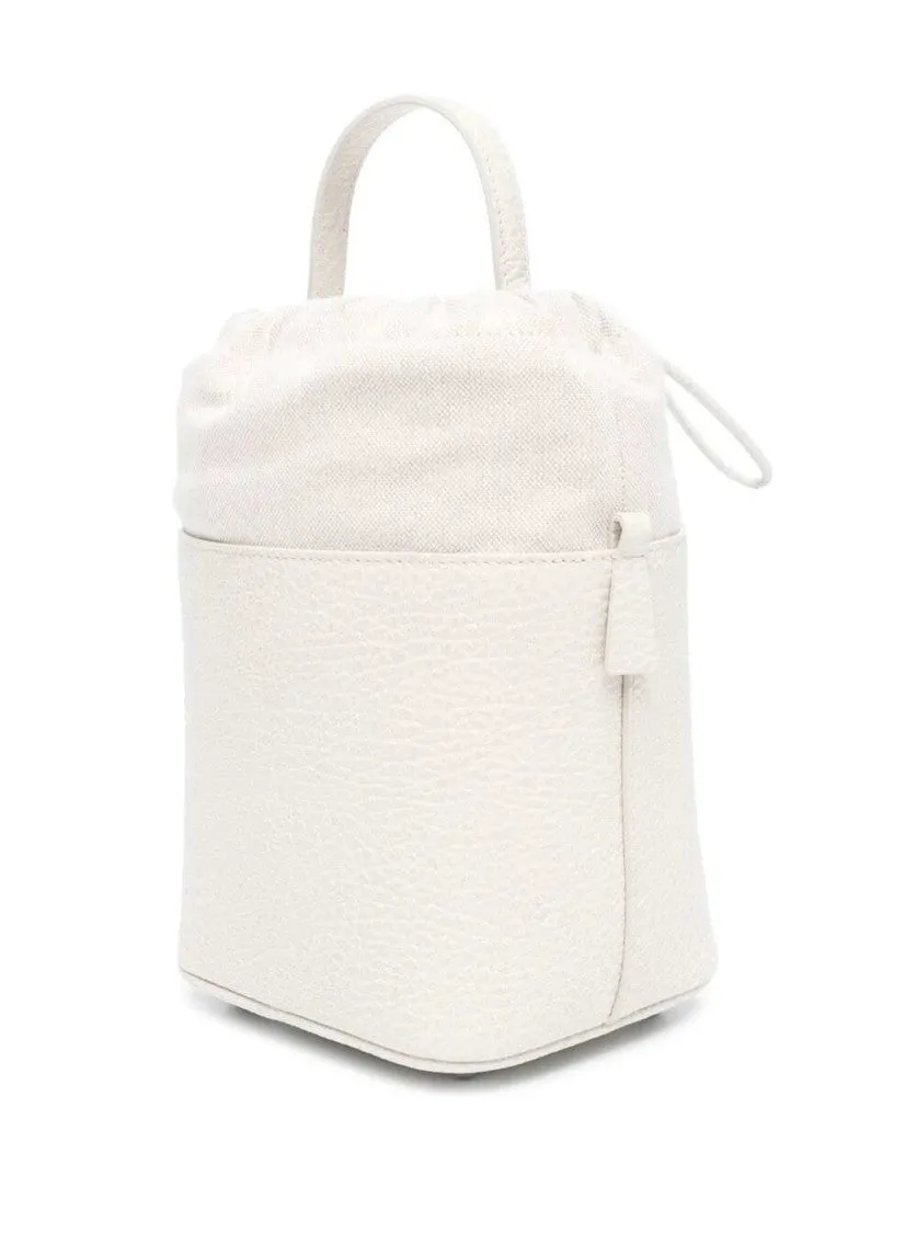 White '5A Bucket' With Chain Adjustable Shoulder Strap