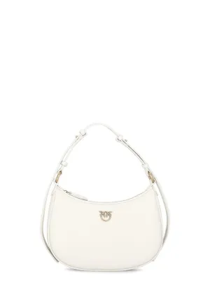 White Mini Love Half Moon Bag
