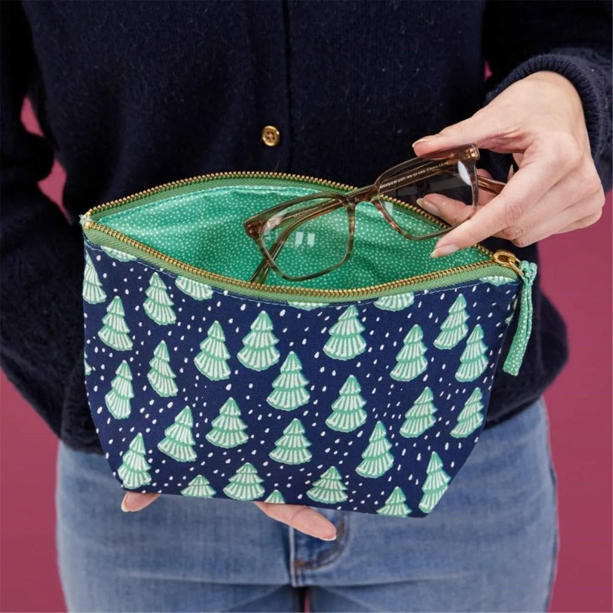 Winter Tree Pouch Medium