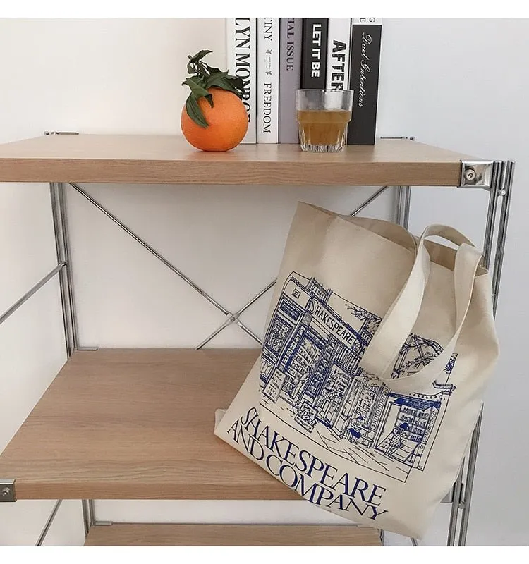Women Canvas Shoulder Bag Shakespeare Print
