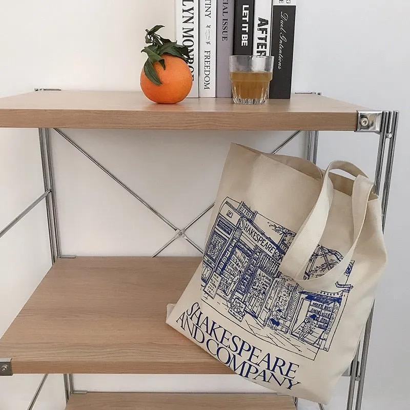 Women Canvas Shoulder Bag Shakespeare Print
