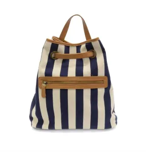Women's Awning Stripe Canvas Backpack In Navy