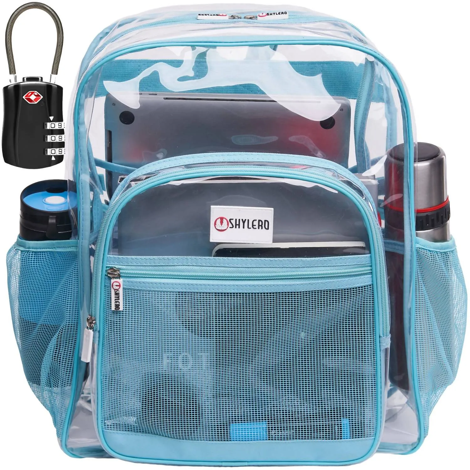 Women's Clear Backpack In Turquoise