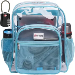 Women's Clear Backpack In Turquoise