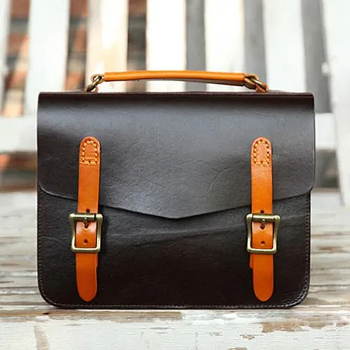 Womens Handmade Tan Leather Satchel Handbag Cambridge Structured Satchel Shoulder Purse