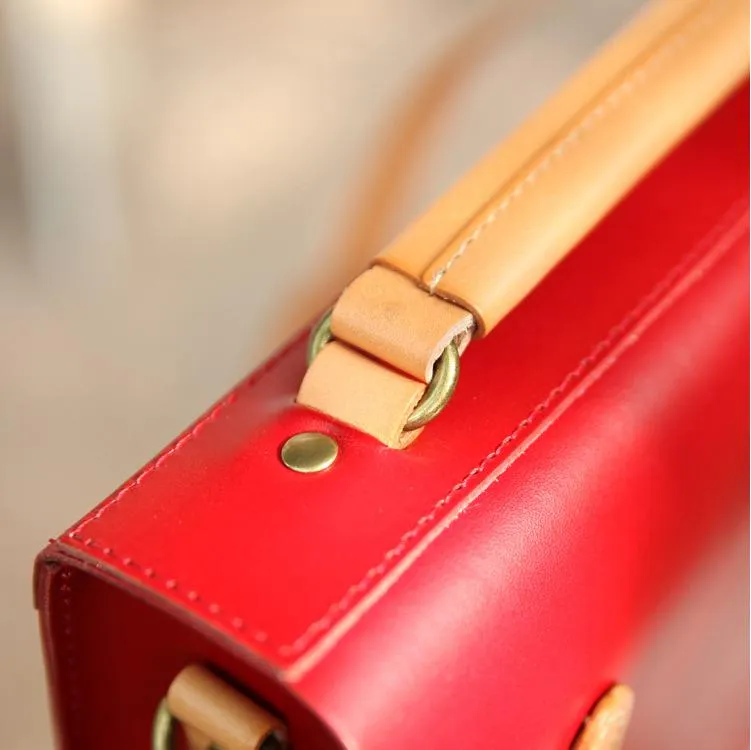 Womens Handmade Tan Leather Satchel Handbag Cambridge Structured Satchel Shoulder Purse