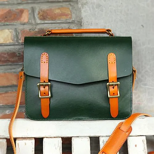 Womens Handmade Tan Leather Satchel Handbag Cambridge Structured Satchel Shoulder Purse