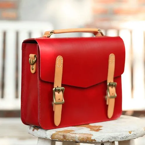 Womens Handmade Tan Leather Satchel Handbag Cambridge Structured Satchel Shoulder Purse